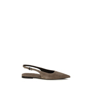 Brown Calf Leather Bos Taurus Ballet Flats