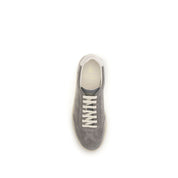 Gray Calf Leather Bos Taurus Low Top Sneakers