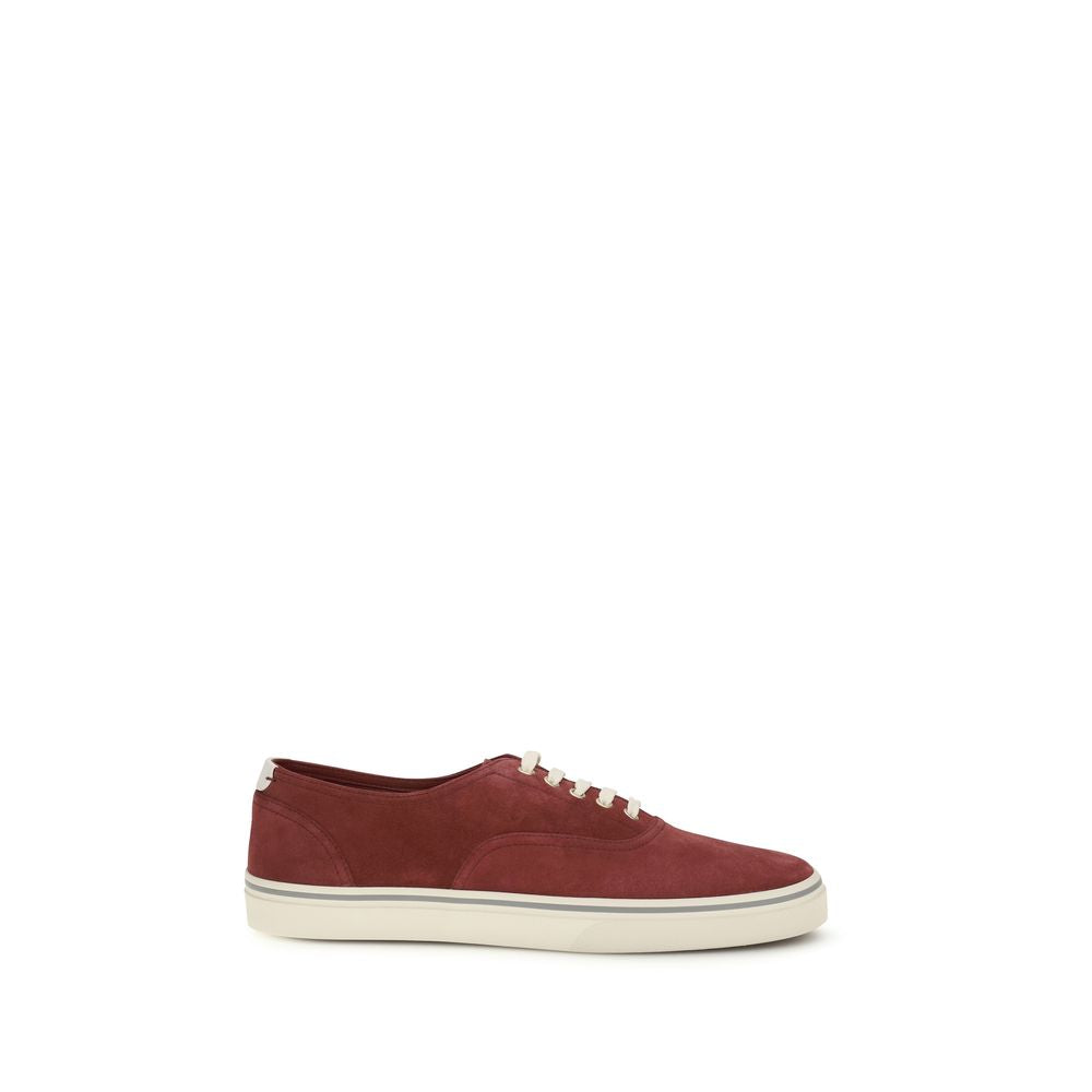 Bordeaux Calf Leather Bos Taurus Low Top Sneakers
