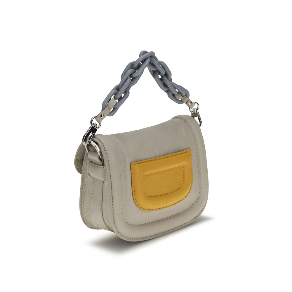 Gray Goatskin Shoulder Bag