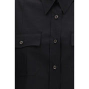 Black Cotton Shortsleeve Shirt