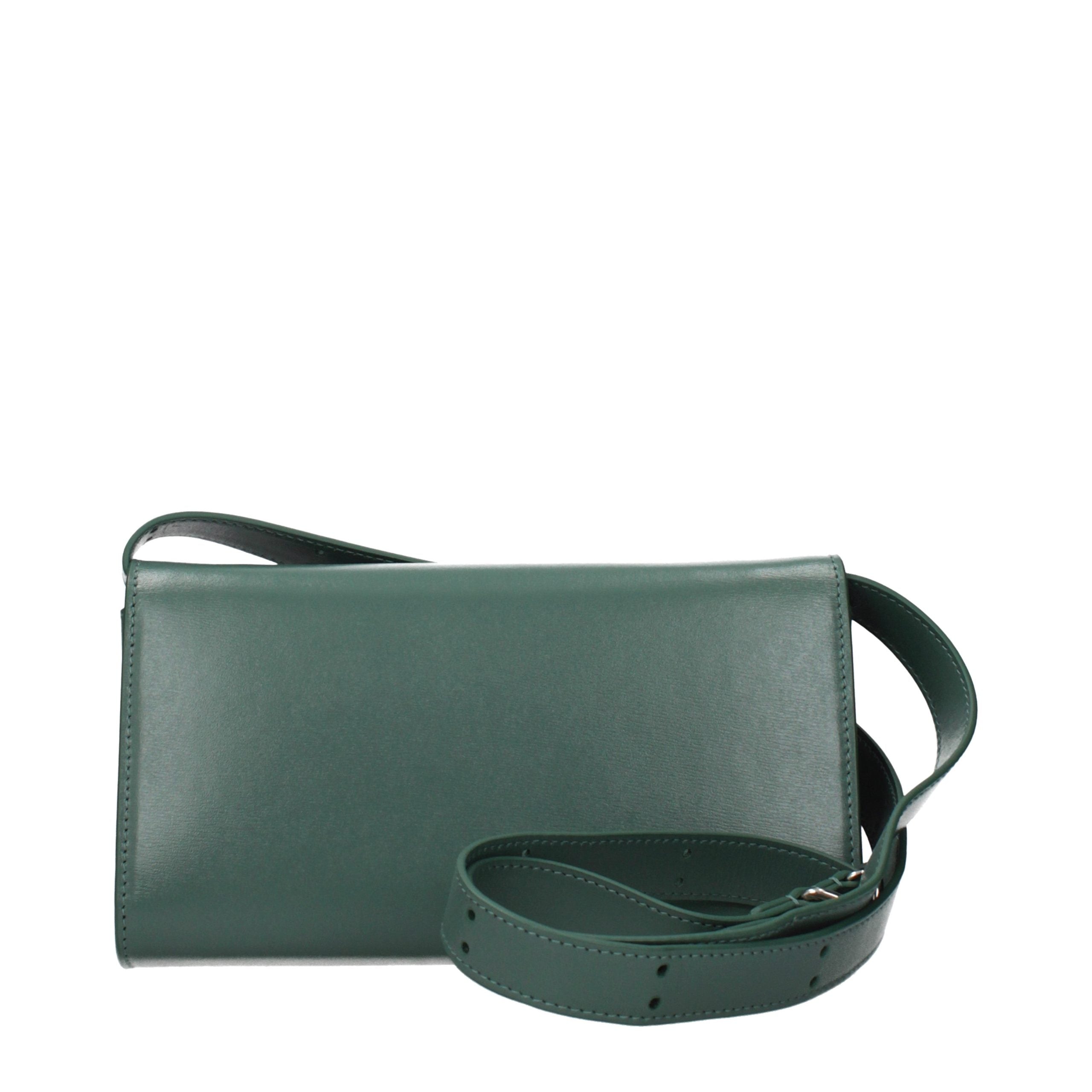 Green Leather Clutch Bag