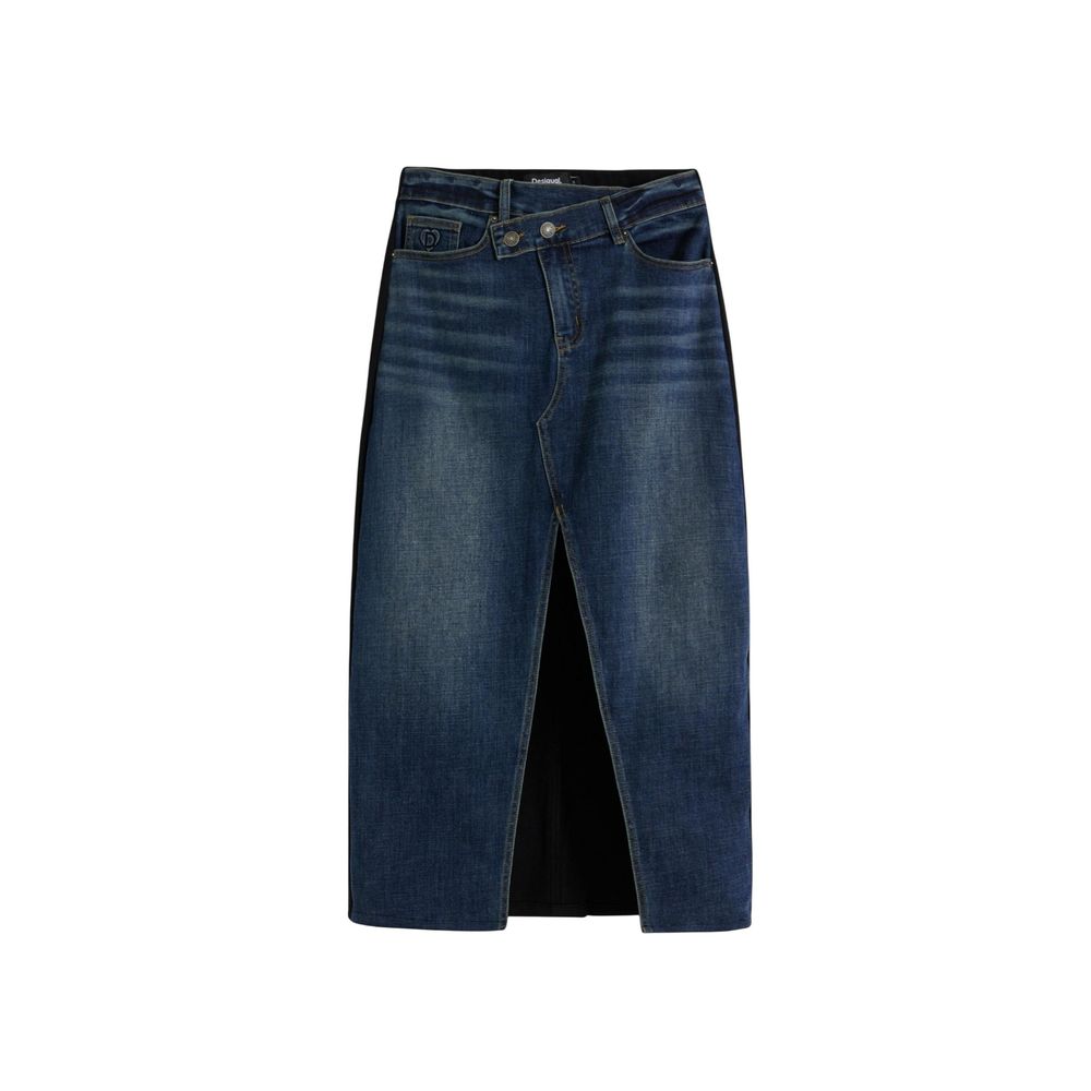 Blue Cotton Long Skirt