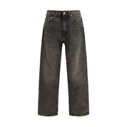 Black Cotton Relaxed Fit Jeans