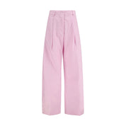 Multicolor Cotton Casual Pants