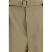 Beige Cotton Bermuda Shorts