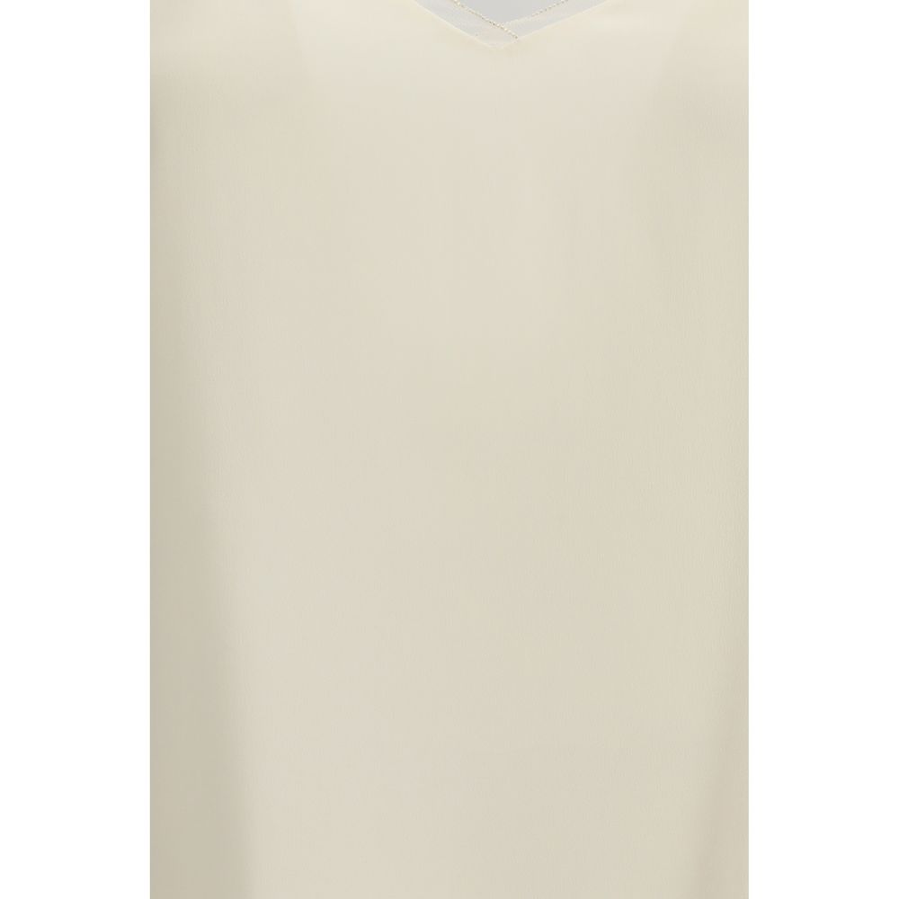 Beige Acetate Blouse