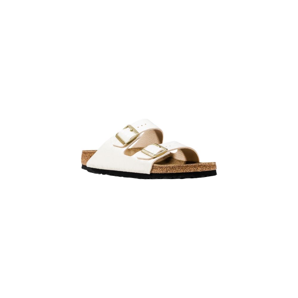 Beige Artificial Leather Flat Sandals