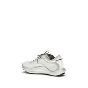 White Fabric Athletic Sneakers