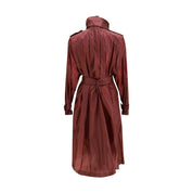 Bordeaux Polyamide Trench Coat