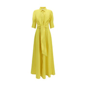 Bicolor Polyester Casual Dress