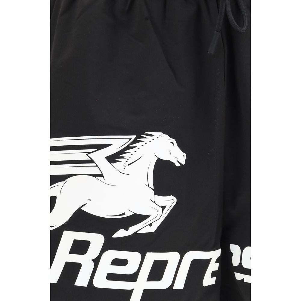 Black Polyester Shorts