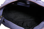 Purple Leather City Bag With Hardware