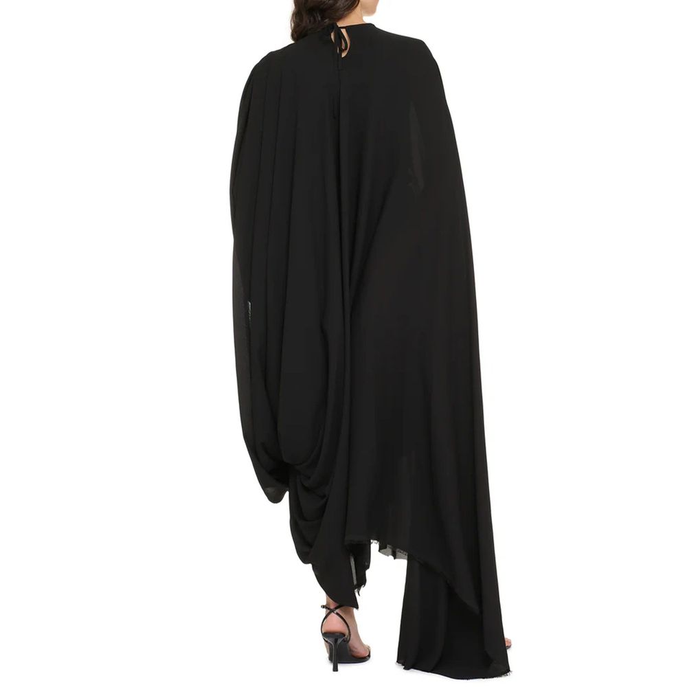 Black Elastane Casual Dress