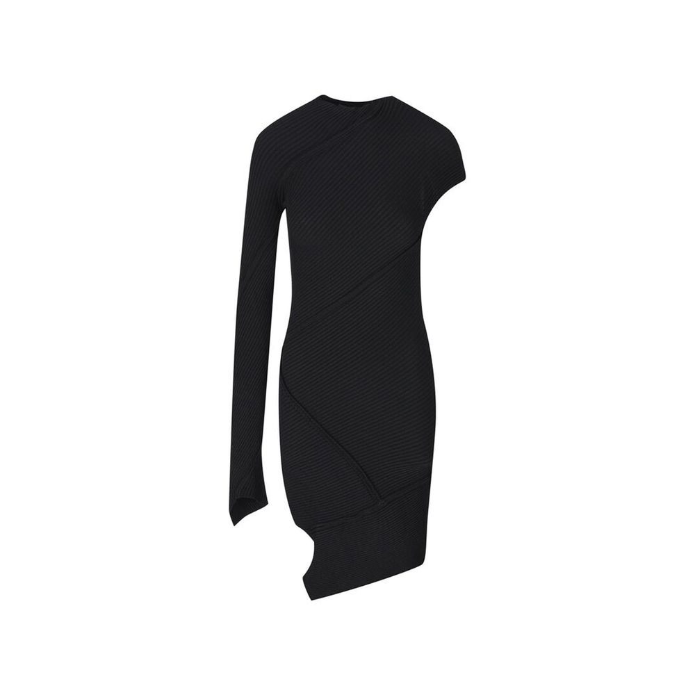 Black Polyester Casual Dress