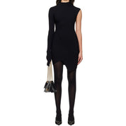 Black Polyester Casual Dress