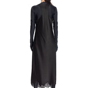 Black Acetate Casual Dress