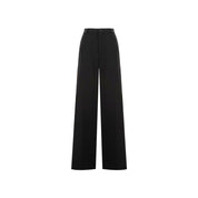 Black Wool Flared Pants