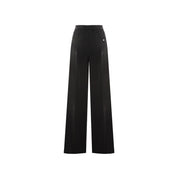 Black Wool Flared Pants
