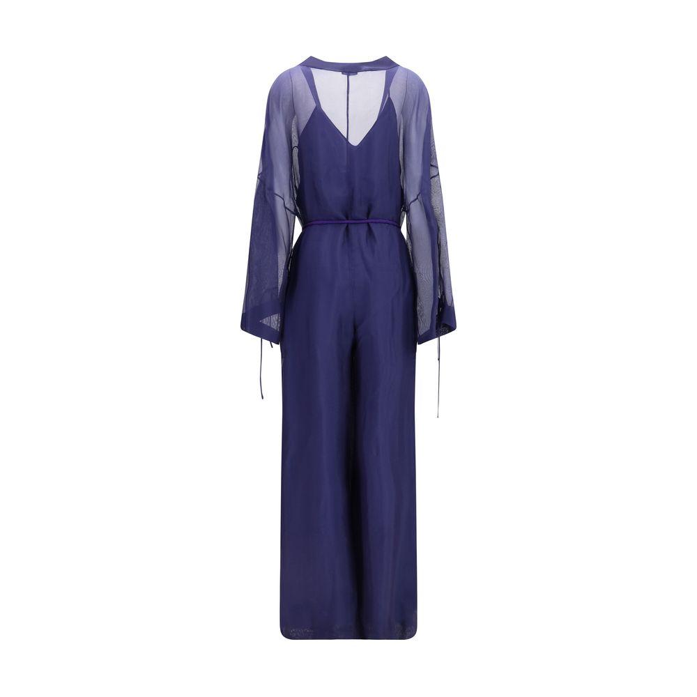 Blue Viscose Jumpsuit