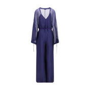 Blue Viscose Jumpsuit