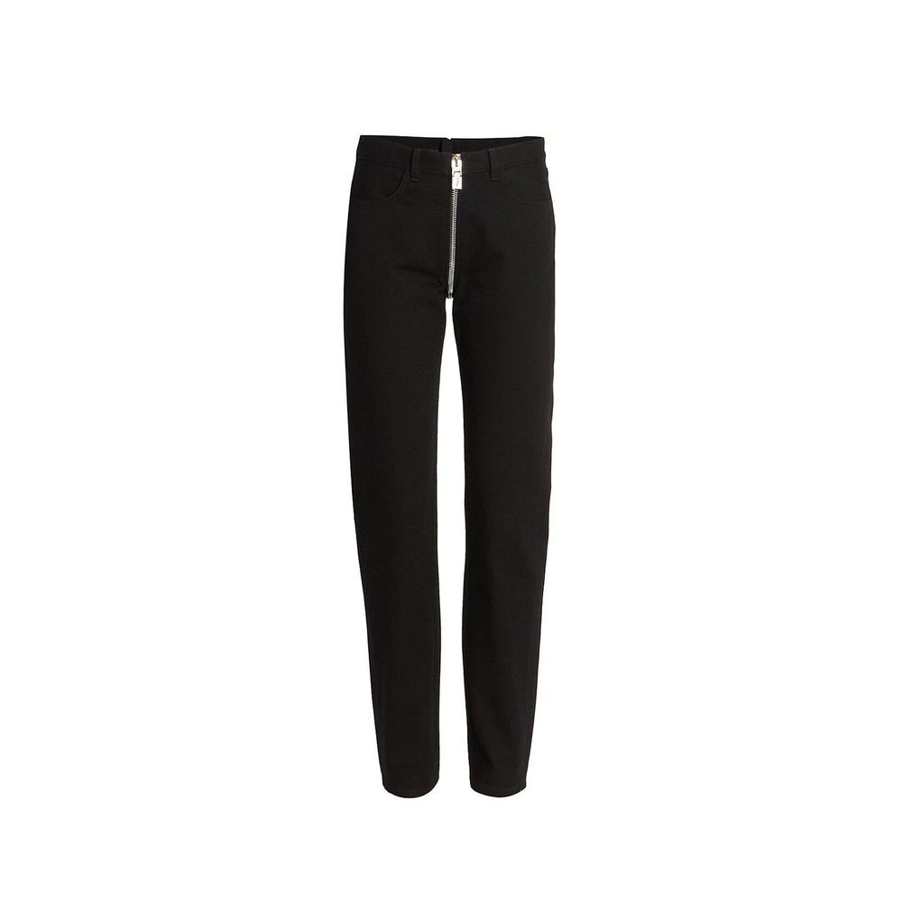 Black Cotton Skinny Jeans