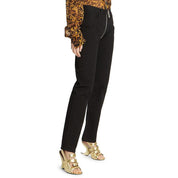 Black Cotton Skinny Jeans