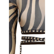 Beige Polyamide Pattern Shirt