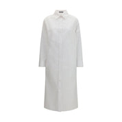 White Cotton Casual Dress
