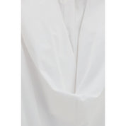 White Cotton Casual Dress