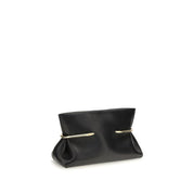 Black Napa Leather / Calf Bos Taurus Clutch Bag
