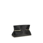 Black Napa Leather / Calf Bos Taurus Clutch Bag