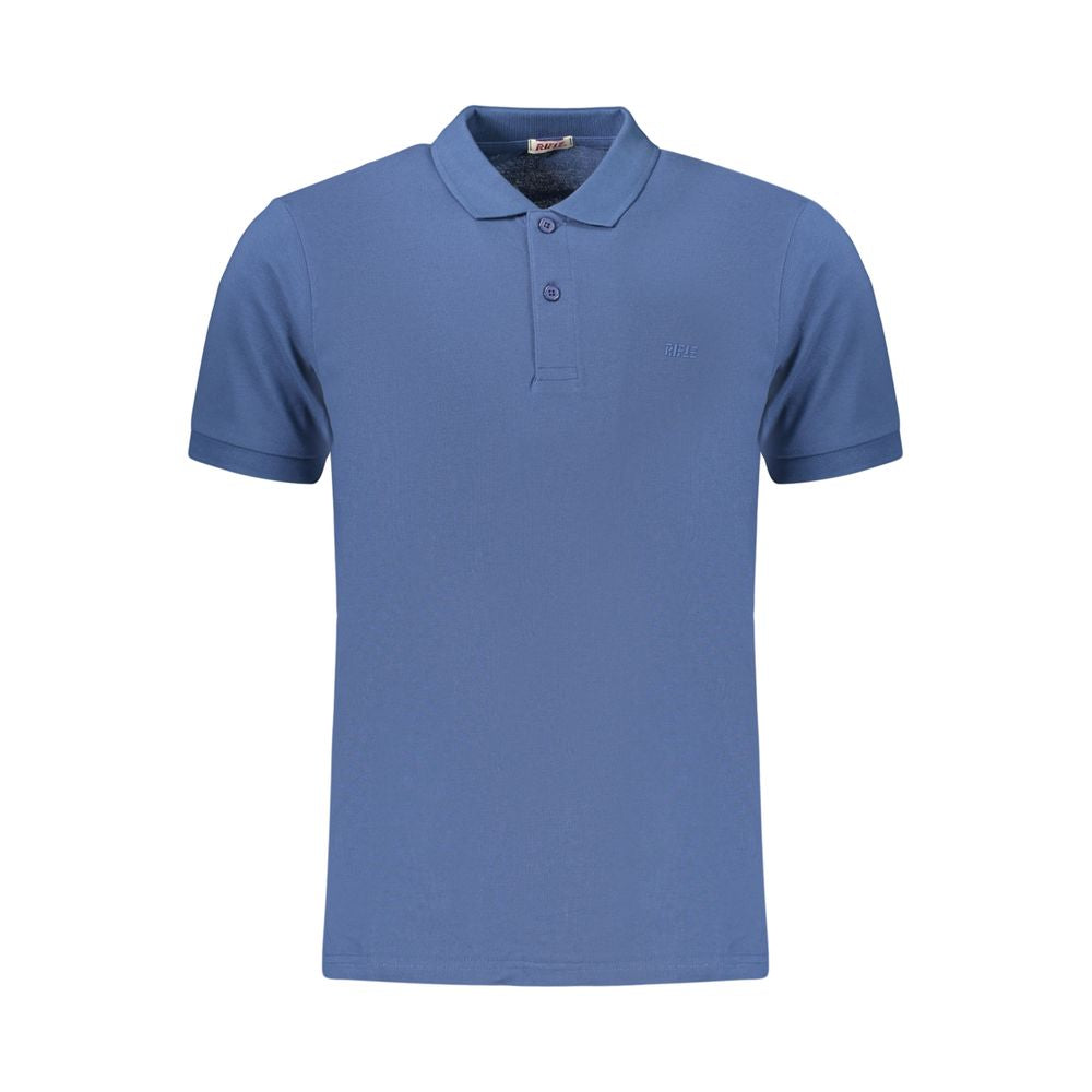 Blue Cotton Mens Polo Shirt