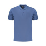 Blue Cotton Mens Polo Shirt