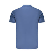 Blue Cotton Mens Polo Shirt