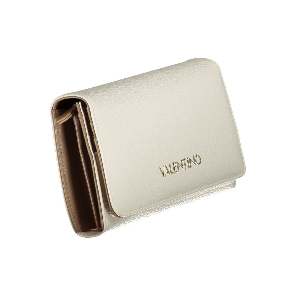 White Polyurethane Female Wallet