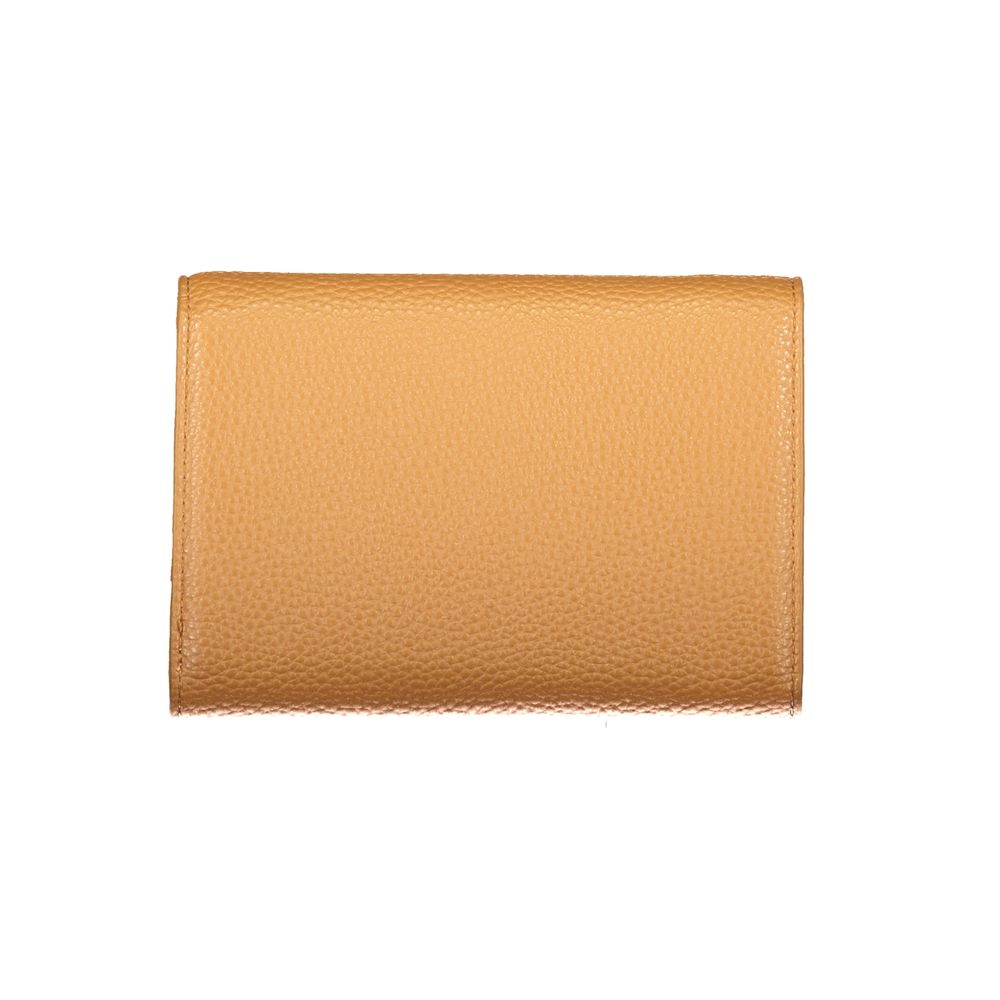 Brown Polyurethane Women's Wallet