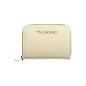 Beige Polyurethane Womens Wallet