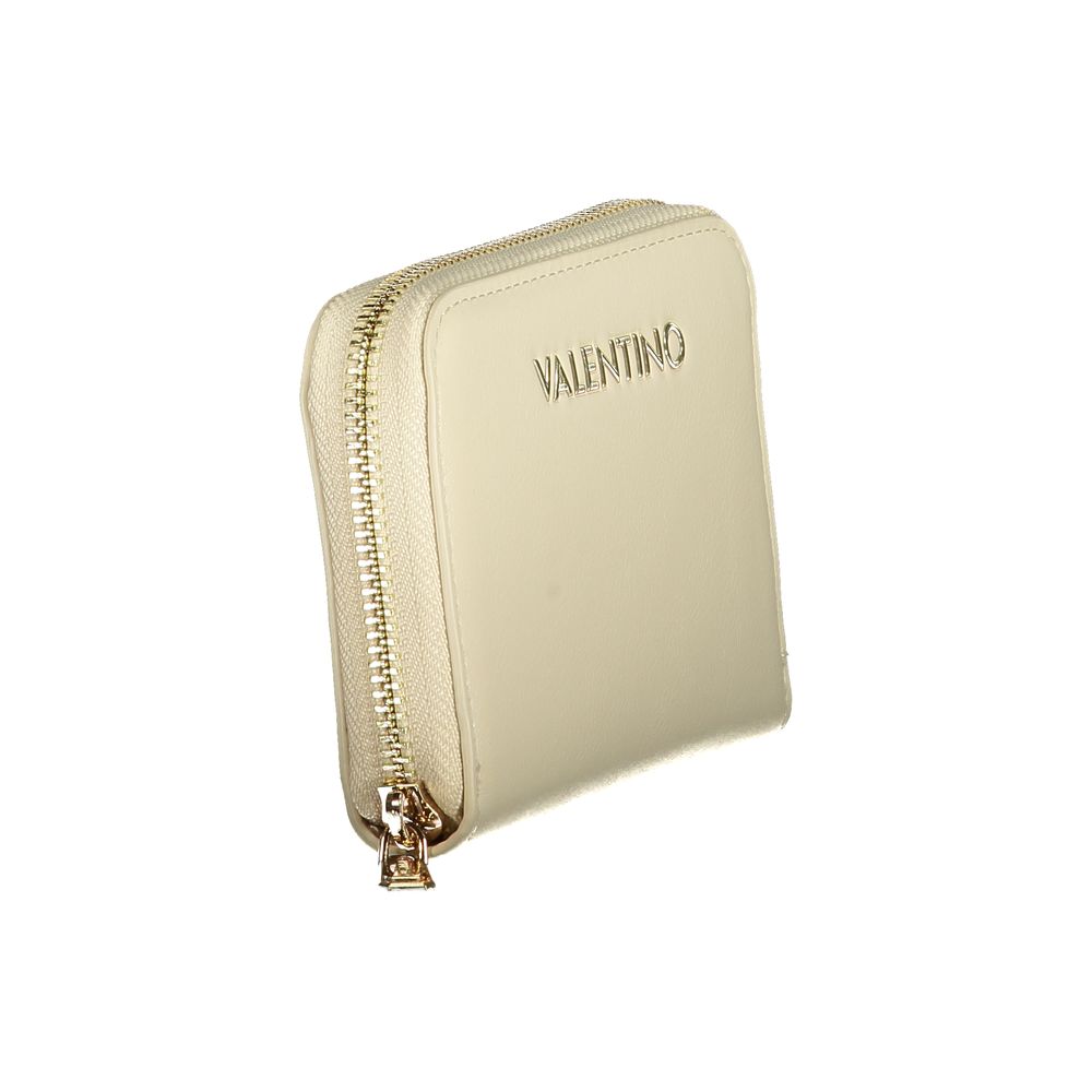 Beige Polyurethane Womens Wallet