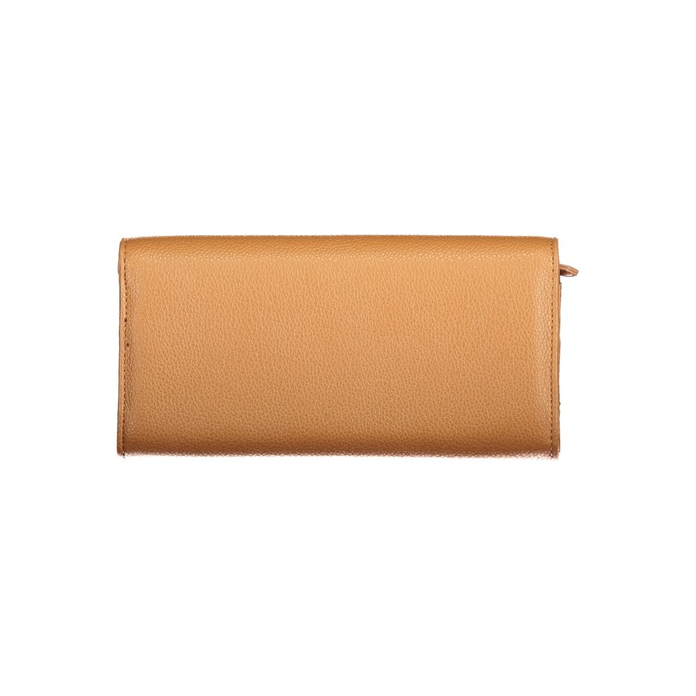 Brown Polyurethane Women's Wallet