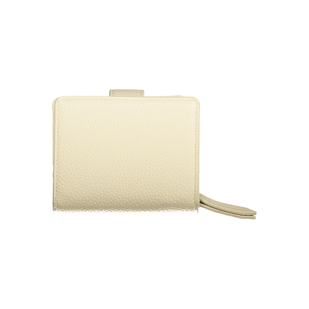 Beige Polyurethane Women's Wallet