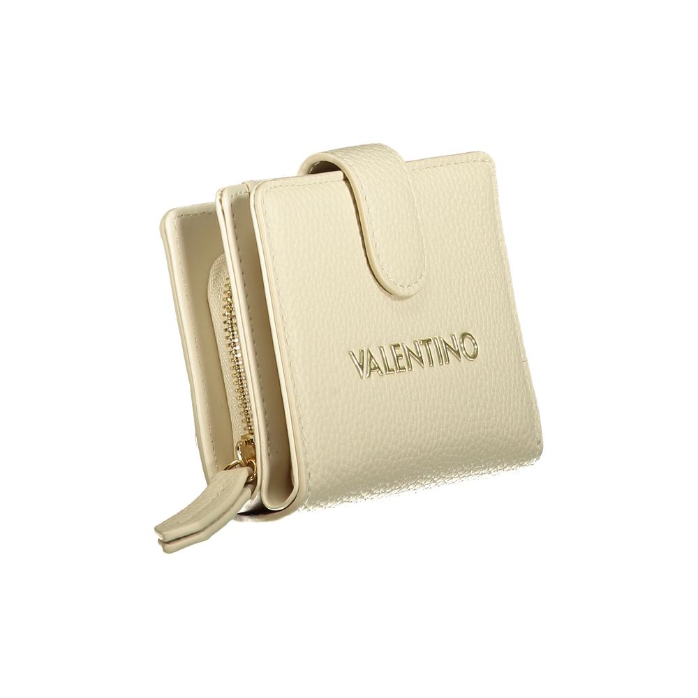 Beige Polyurethane Women's Wallet
