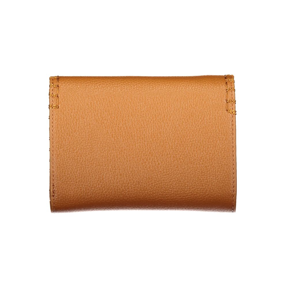 Brown Polyurethane Women's Wallet Accessory