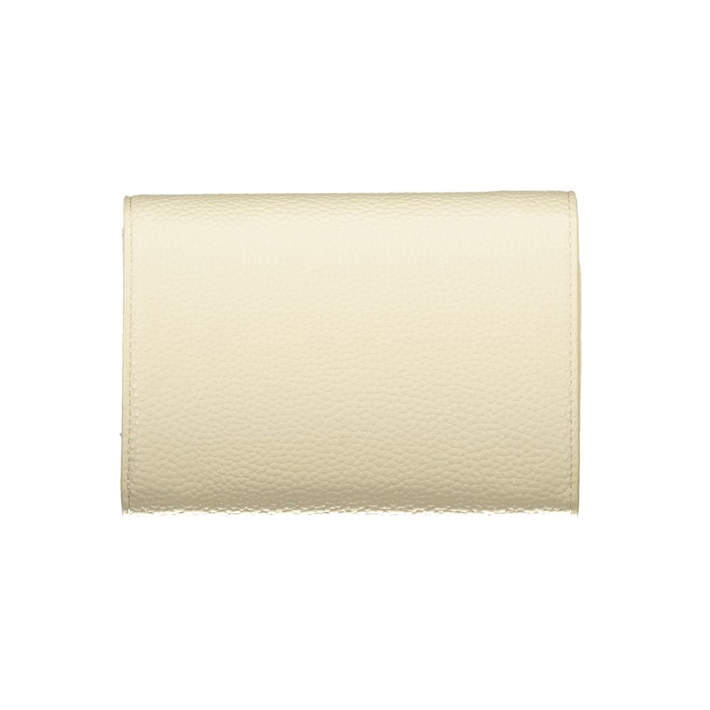 Beige Polyurethane Womens Wallet