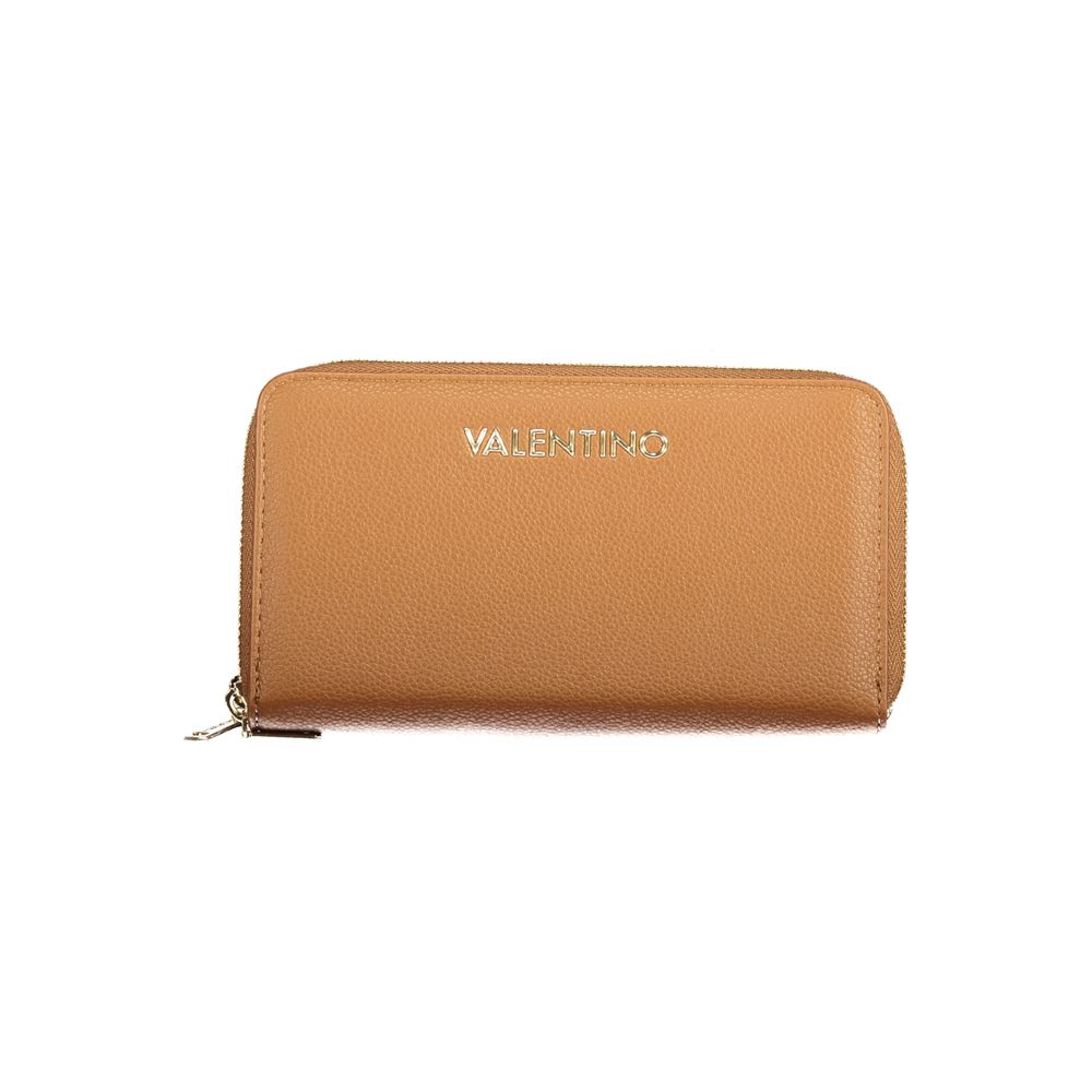 Brown Polyurethane Womens Wallet