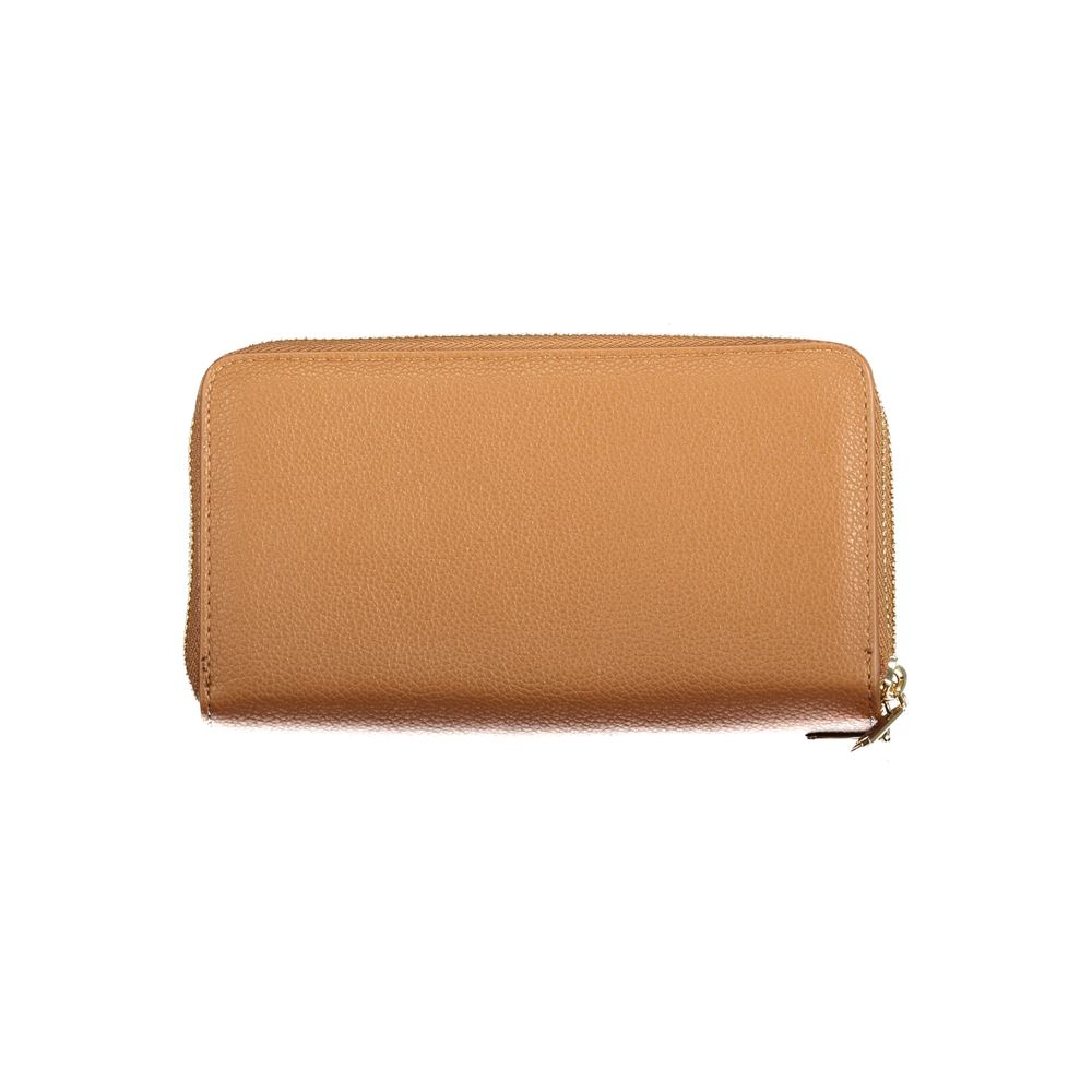 Brown Polyurethane Womens Wallet