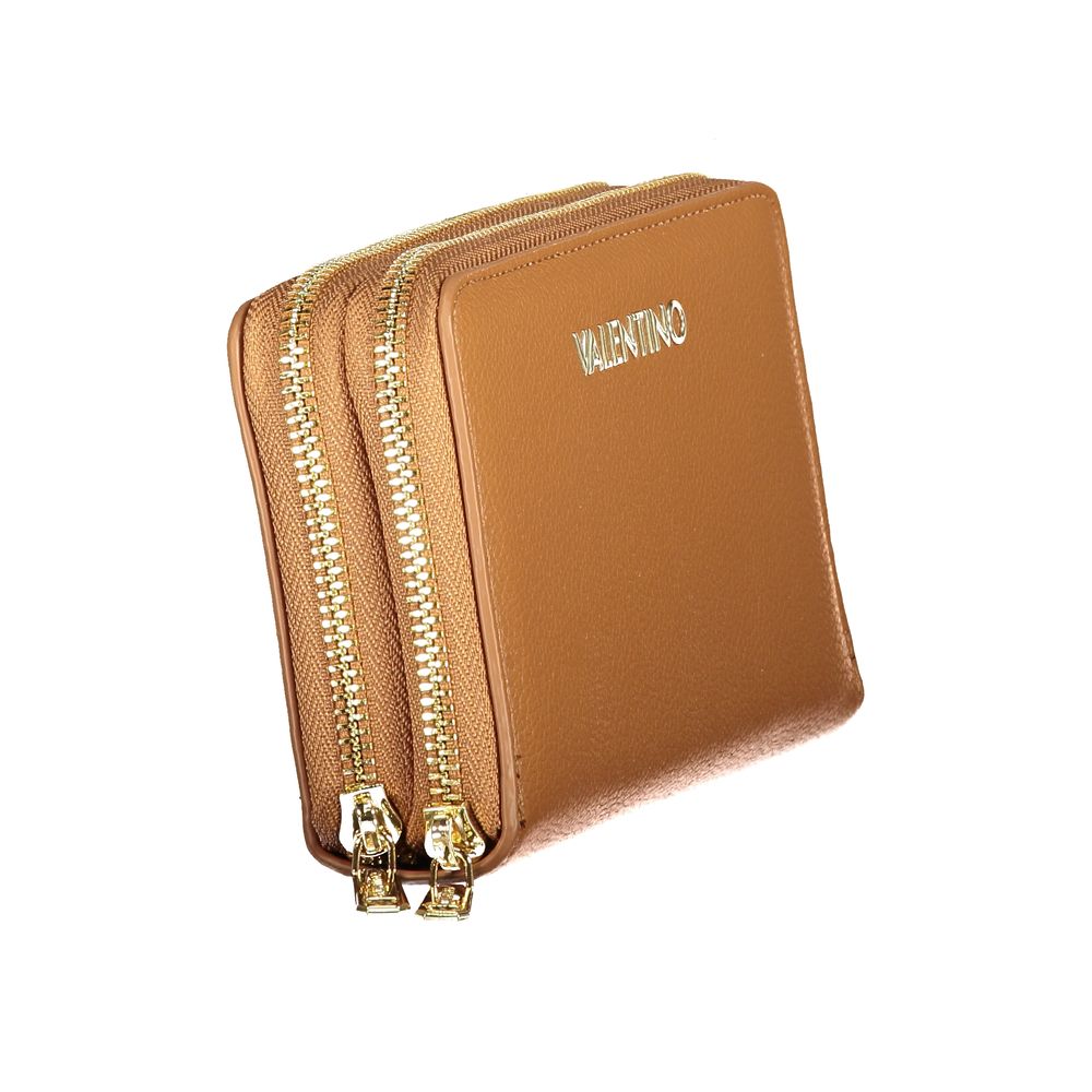 Brown Polyurethane Womens Wallet