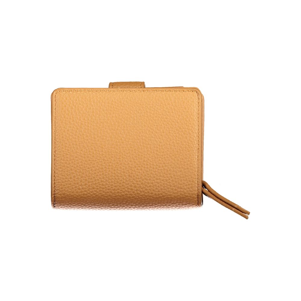 Brown Polyurethane Women Wallet