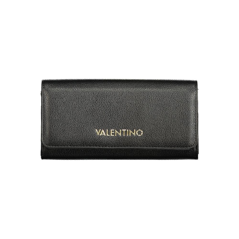 Black Polyurethane Womens Wallet