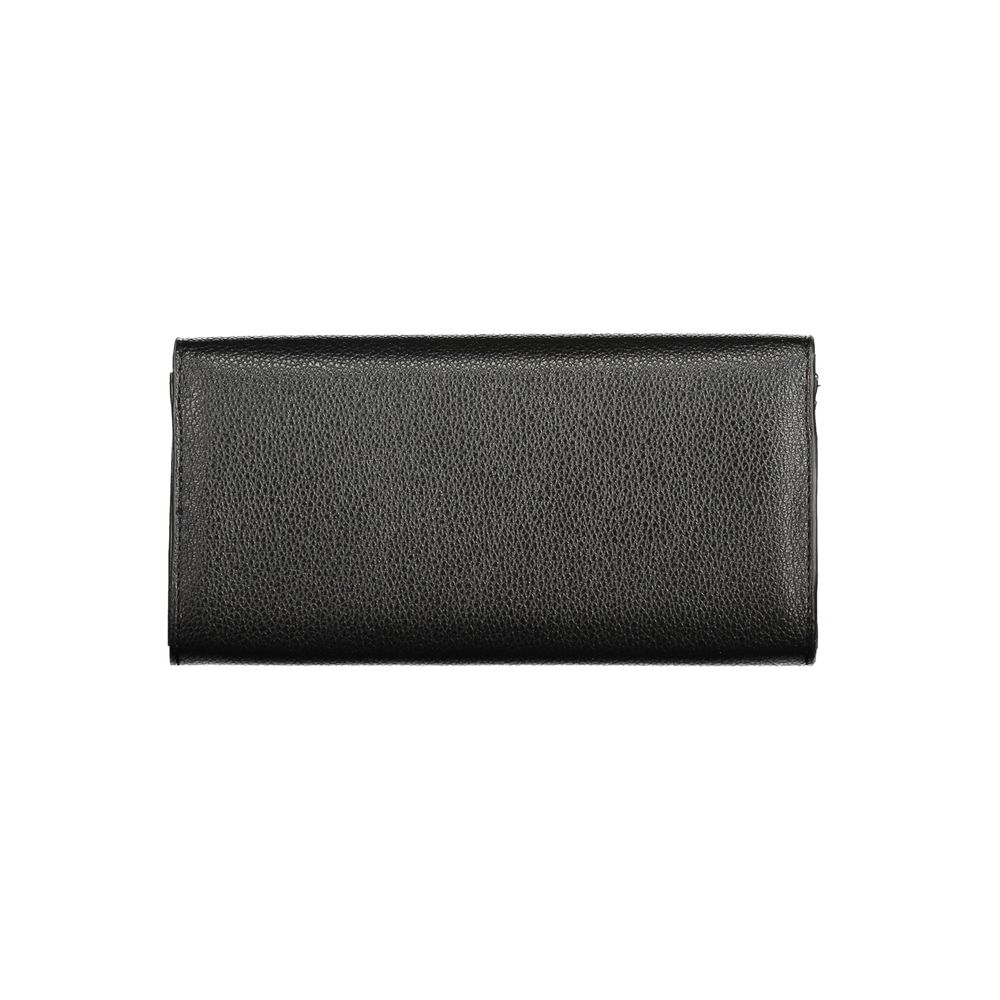 Black Polyurethane Womens Wallet